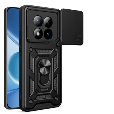 Xiaomi Redmi Note 15 Pro Plus Kılıf Magnetik Standlı Kamera Korumalı Zore Sürgülü Vega Kapak