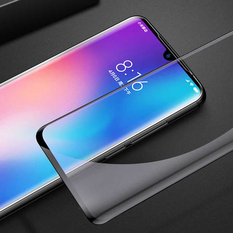 Xiaomi Redmi Note 7 Zore Kenarları Kırılmaya Dayanıklı Cam Ekran Koruyucu Siyah