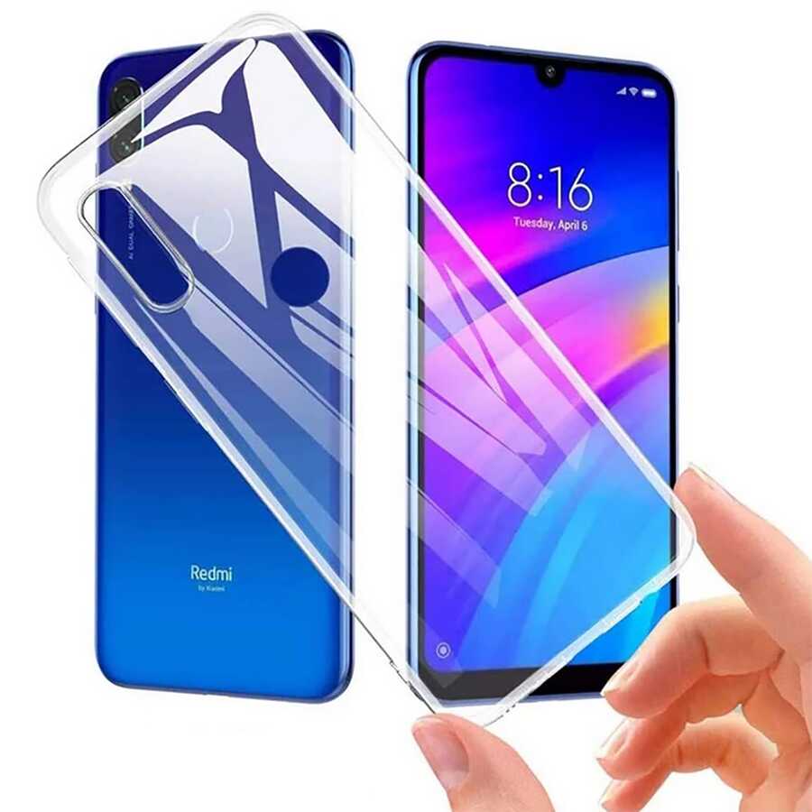 Xiaomi Redmi Note 7 Kılıf Zore Kamera Korumalı Süper Silikon Kapak Renksiz