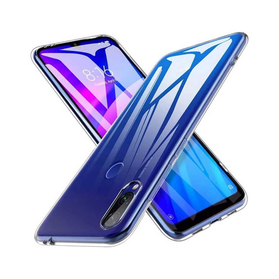 Xiaomi Redmi Note 7 Kılıf Zore Kamera Korumalı Süper Silikon Kapak Renksiz