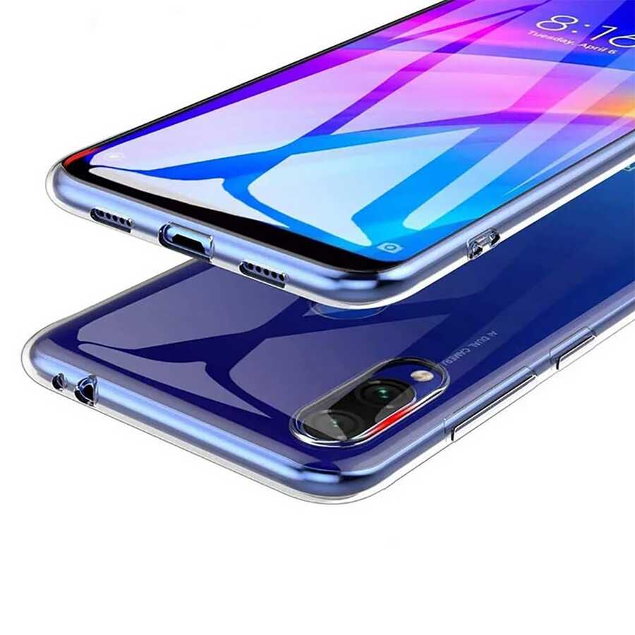 Xiaomi Redmi Note 7 Kılıf Zore Kamera Korumalı Süper Silikon Kapak Renksiz