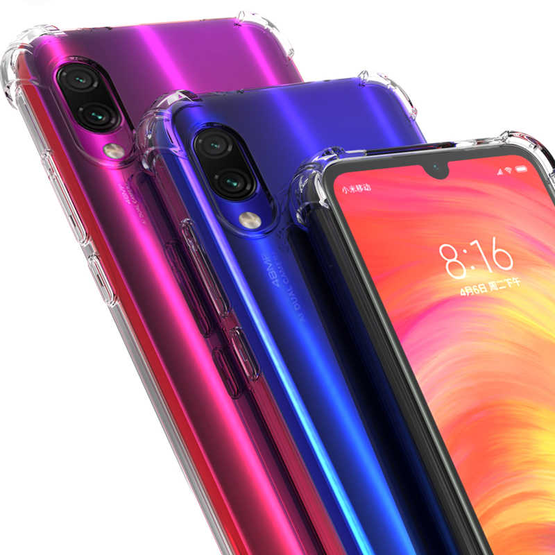 Xiaomi Redmi Note 7 Kılıf Zore Nitro Anti Shock Silikon Renksiz