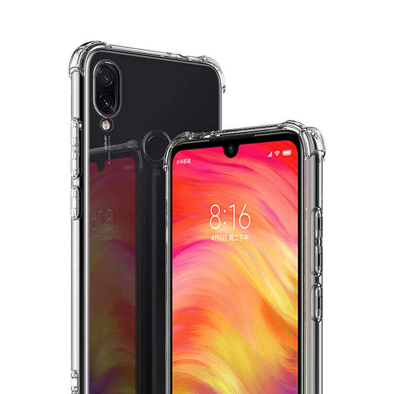 Xiaomi Redmi Note 7 Kılıf Zore Nitro Anti Shock Silikon Renksiz