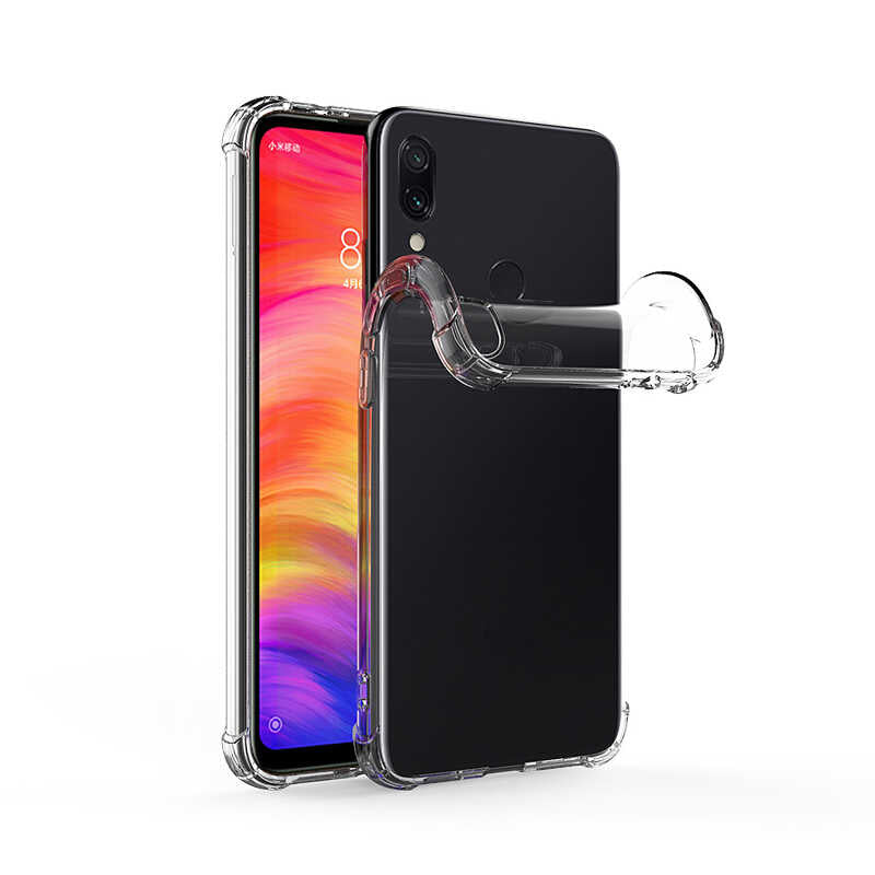 Xiaomi Redmi Note 7 Kılıf Zore Nitro Anti Shock Silikon Renksiz