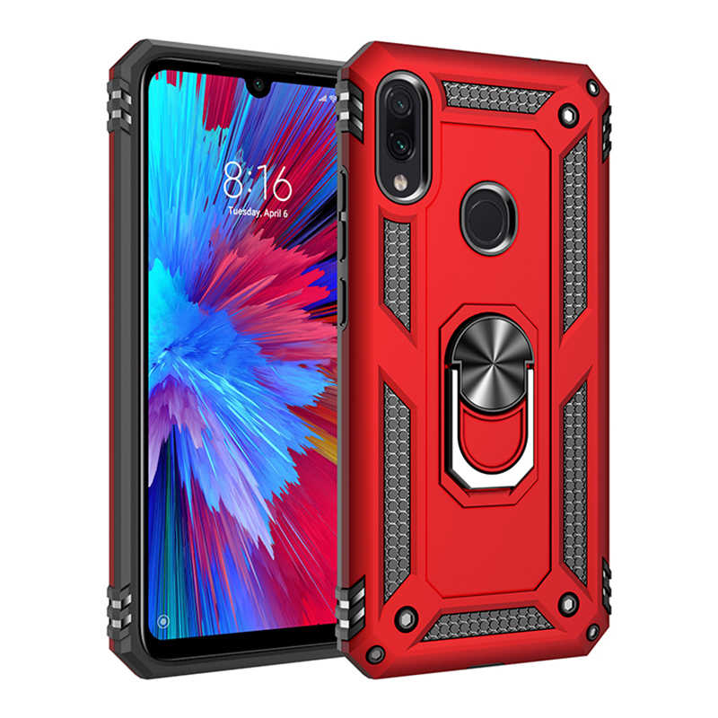 Xiaomi Redmi Note 7 Kılıf Zore Vega Kapak Kırmızı