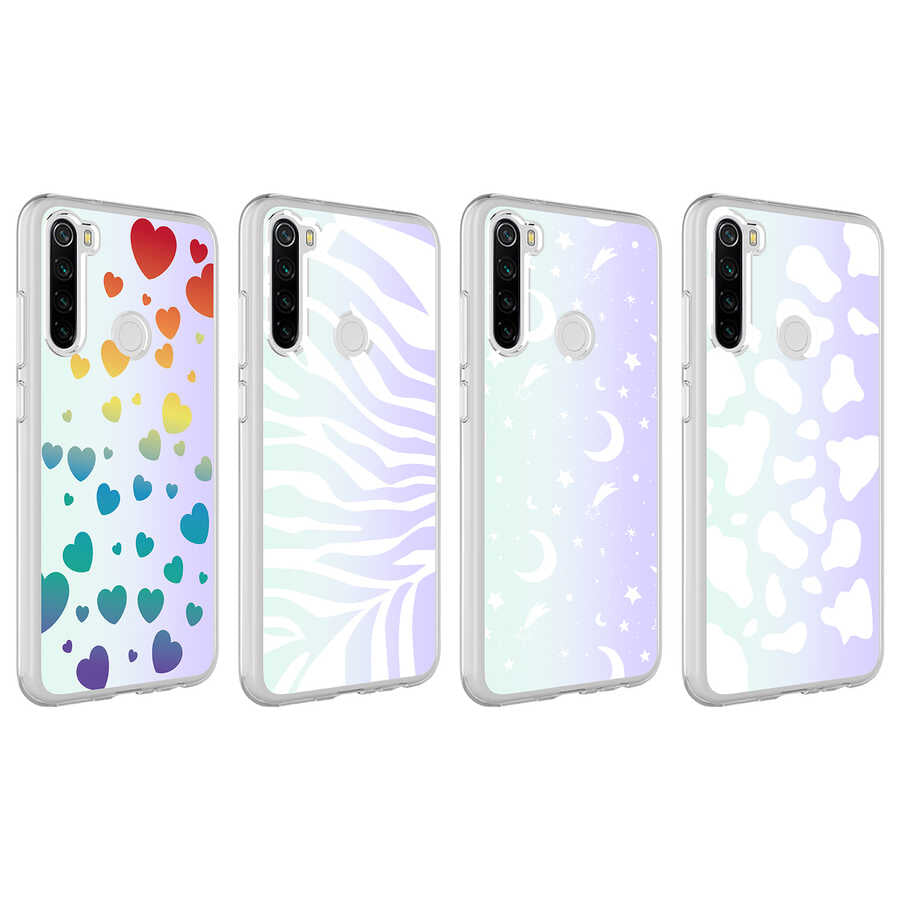 Xiaomi Redmi Note 8 Kılıf Zore M-Blue Desenli Kapak Zebra No1