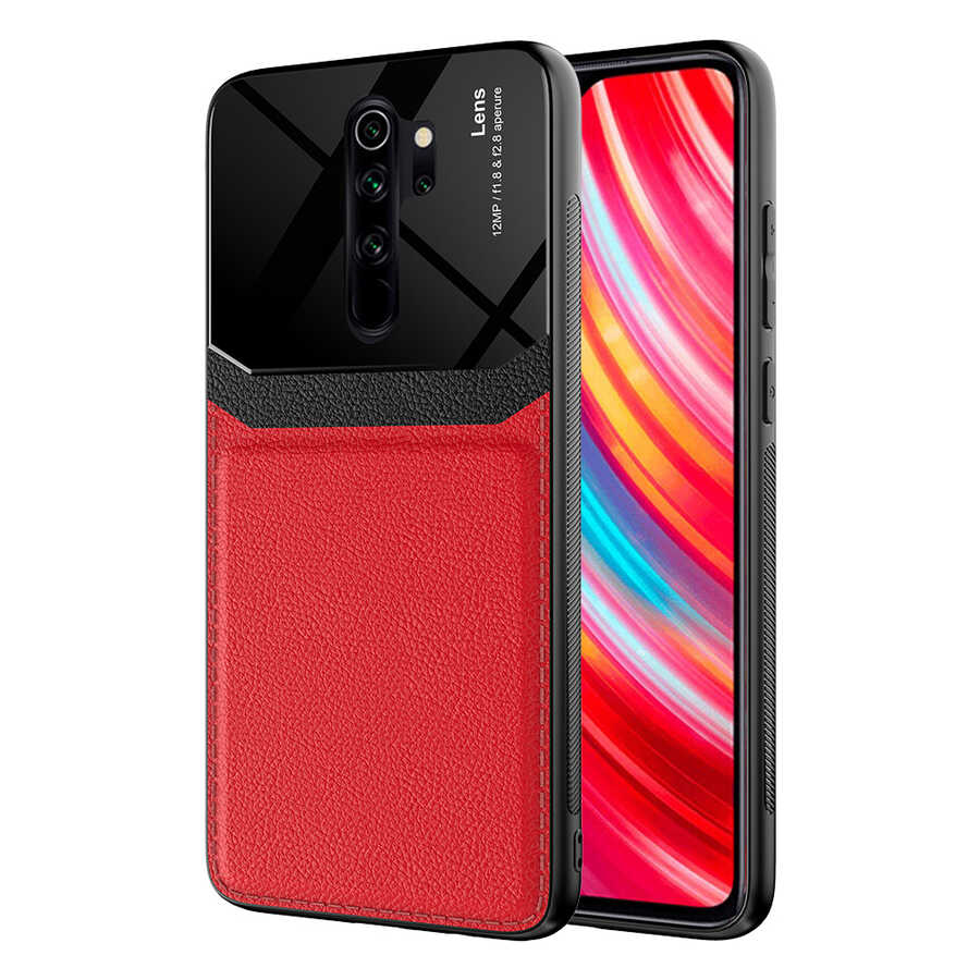 Xiaomi Redmi Note 8 Pro Kılıf Zore Emiks Kapak Kırmızı