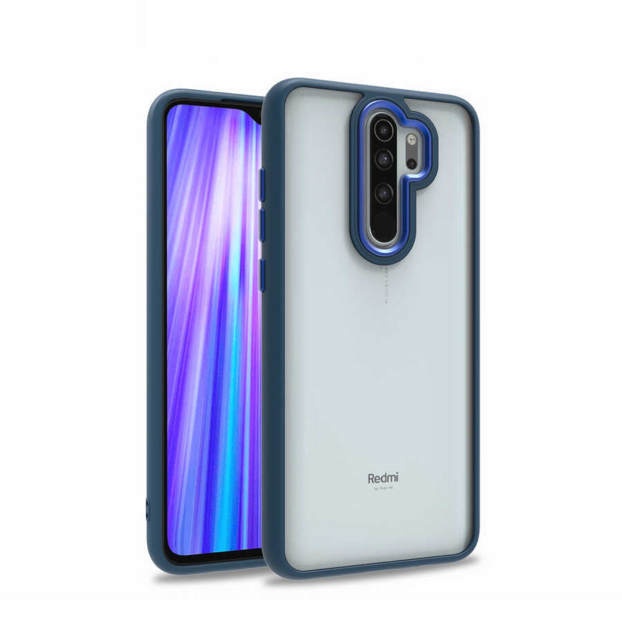 Xiaomi Redmi Note 8 Pro Kılıf Zore Flora Kapak Mavi