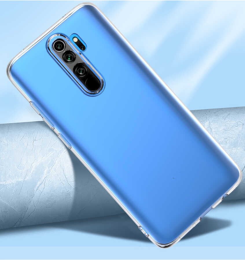 Xiaomi Redmi Note 8 Pro Kılıf Zore Kamera Korumalı Süper Silikon Kapak Renksiz