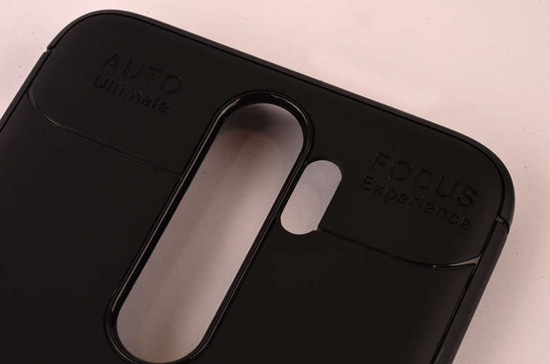Xiaomi Redmi Note 8 Pro Kılıf Zore Ravel Silikon Kapak Siyah-Rose Gold