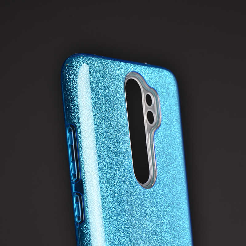 Xiaomi Redmi Note 8 Pro Kılıf Zore Shining Silikon Mavi