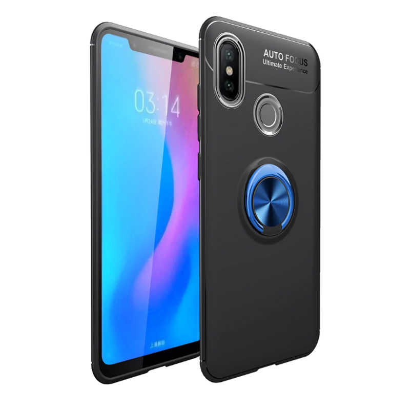 Xiaomi Redmi Note 7 Kılıf Zore Ravel Silikon Kapak Siyah-Mavi