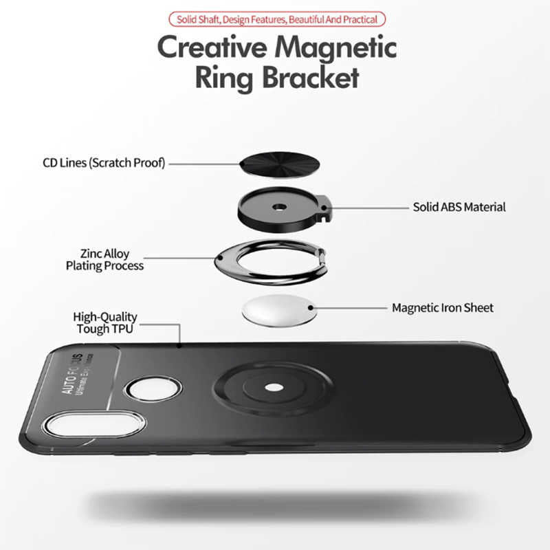 Xiaomi Redmi Note 7 Kılıf Zore Ravel Silikon Kapak Siyah-Mavi