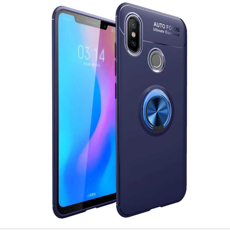 Xiaomi Redmi Note 7 Kılıf Zore Ravel Silikon Kapak Siyah-Mavi