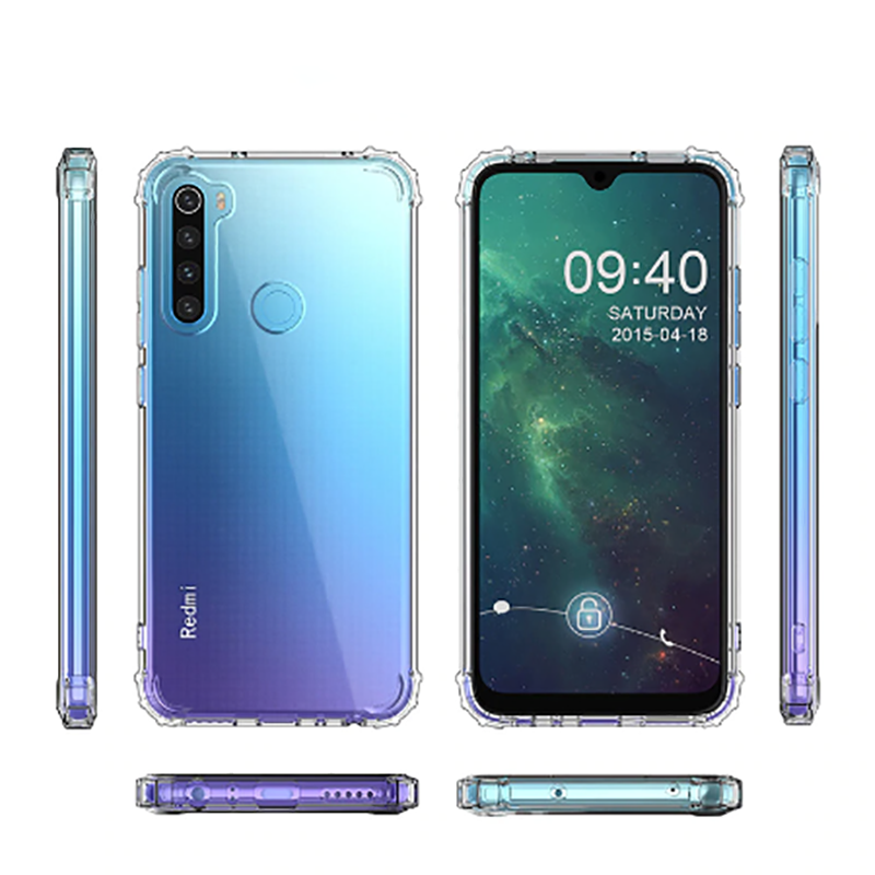 Xiaomi Redmi Note 8T Kılıf Zore Nitro Anti Shock Silikon Renksiz