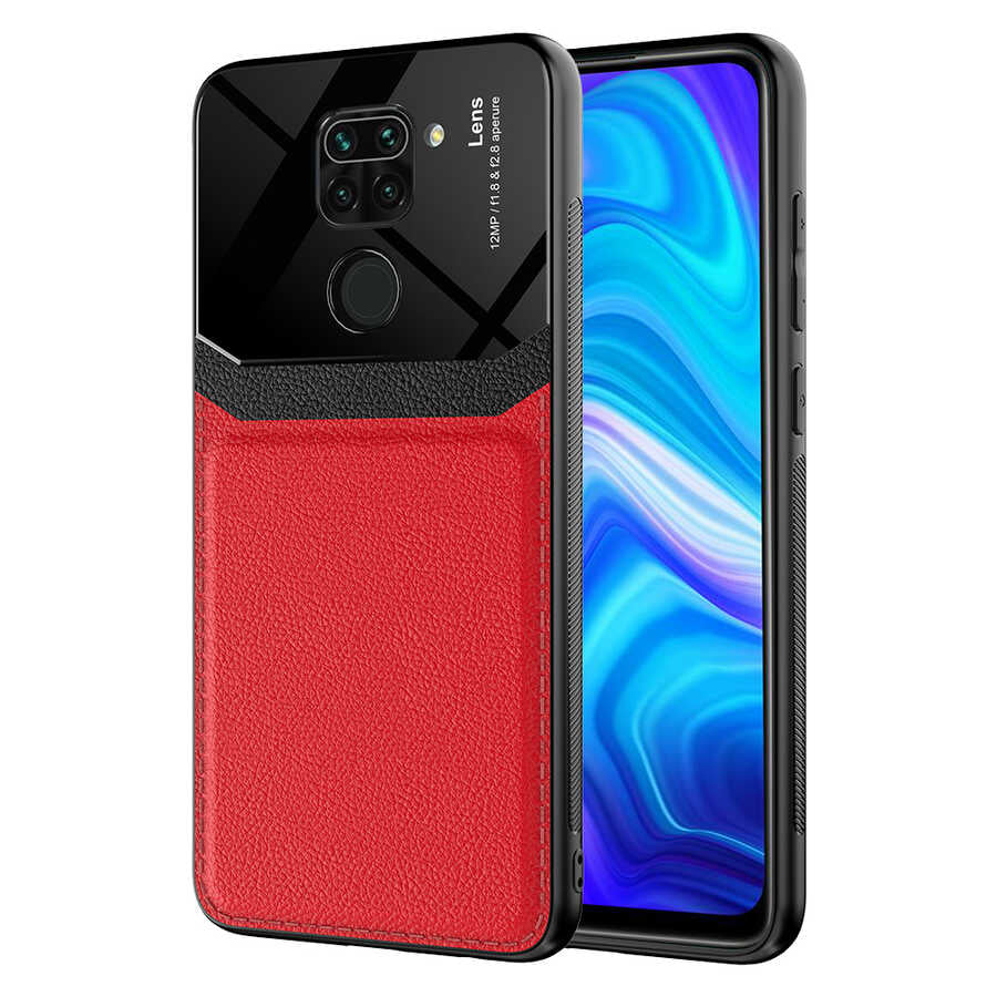 Xiaomi Redmi Note 9 Kılıf Zore Emiks Kapak Kırmızı