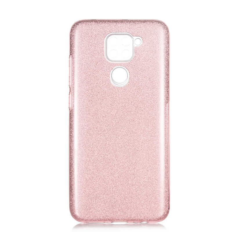 Xiaomi Redmi Note 9 Kılıf Zore Shining Silikon Rose Gold