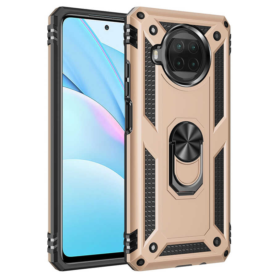 Xiaomi Redmi Note 9 Pro 5G Kılıf Zore Vega Kapak Gold