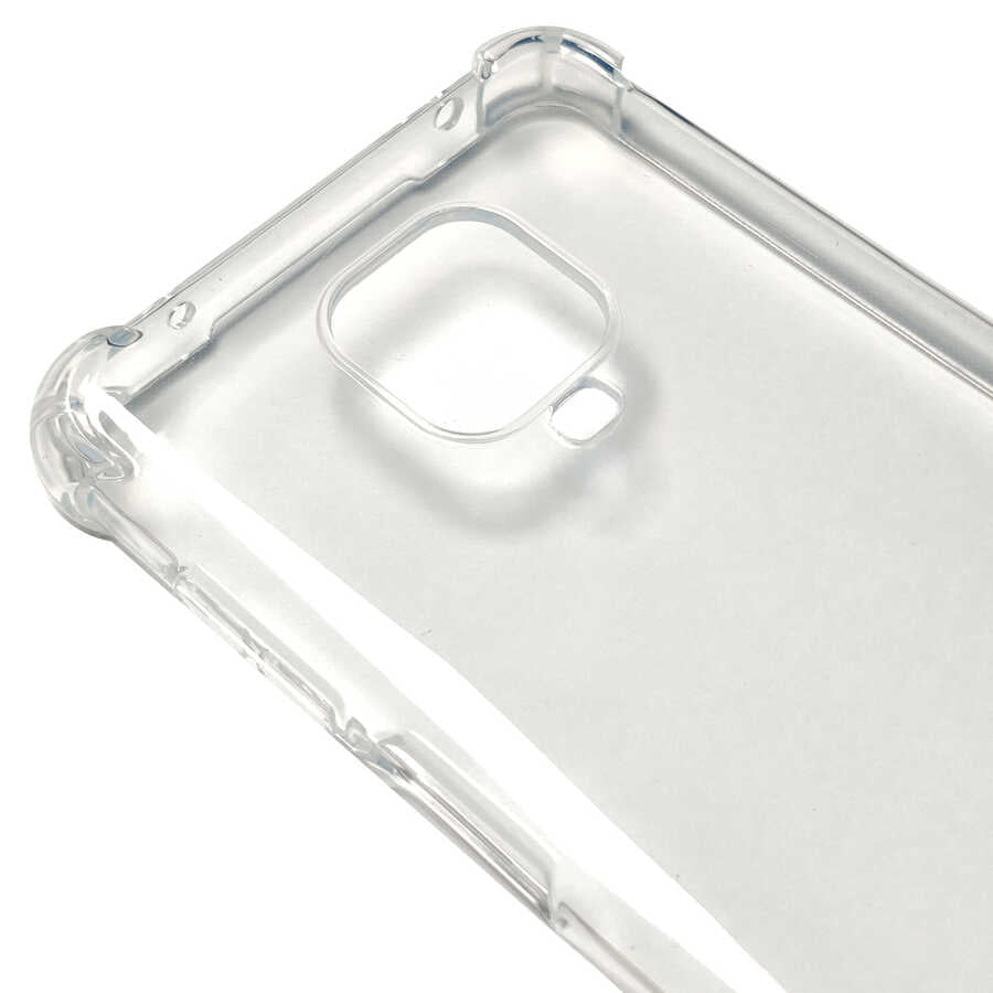 Xiaomi Redmi Note 9 Pro Kılıf Zore Kamera Korumalı Nitro Anti Shock Silikon Renksiz