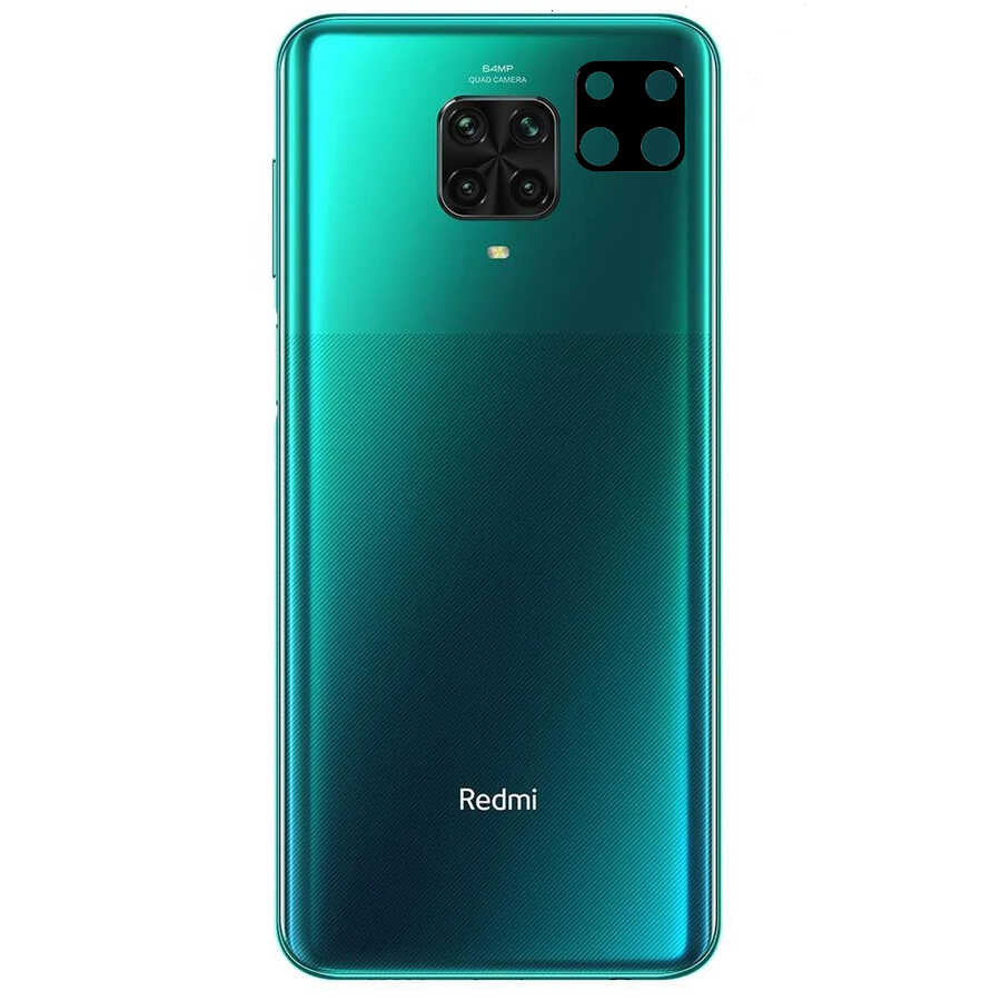 Xiaomi Redmi Note 9 Pro Zore 3D Kamera Camı Siyah