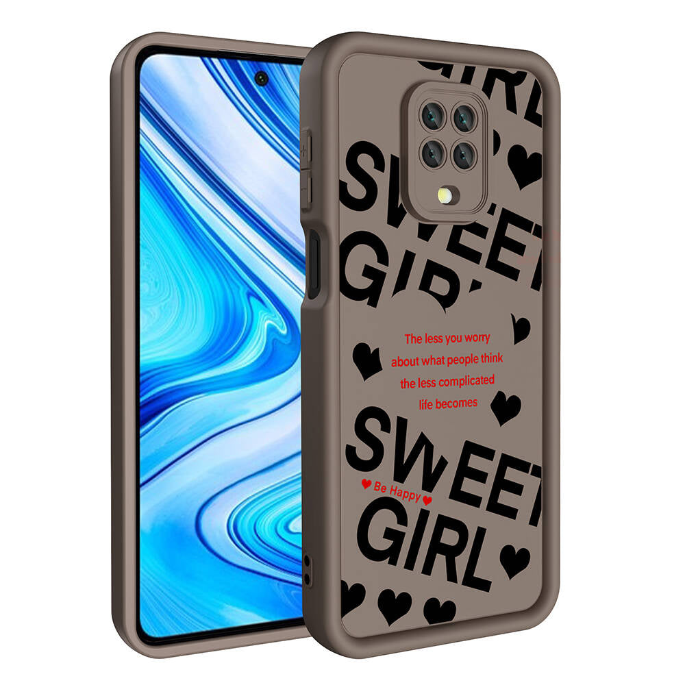 Xiaomi Redmi Note 9S Kılıf Kamera Korumalı Baskılı Arka Yüzey Zore Klas Kapak Koyu Kahve