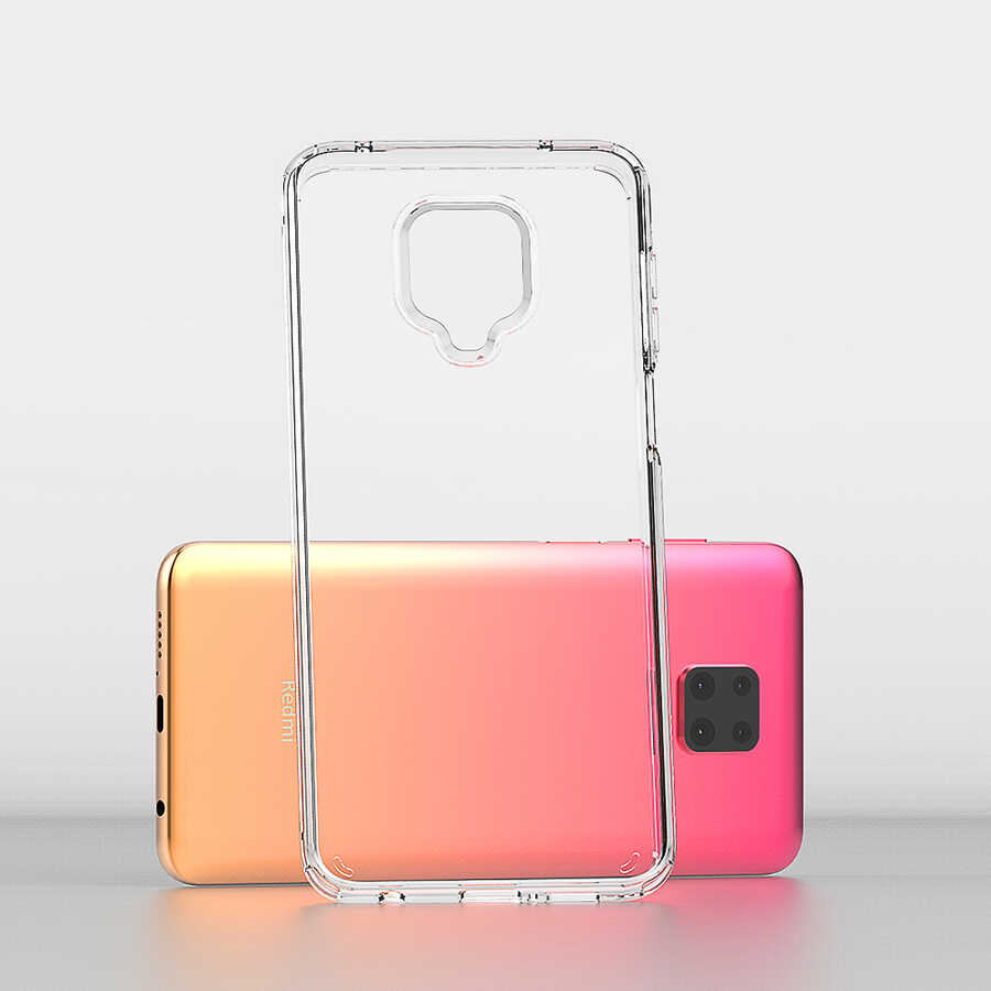 Xiaomi Redmi Note 9S Kılıf Zore Coss Kapak Renksiz