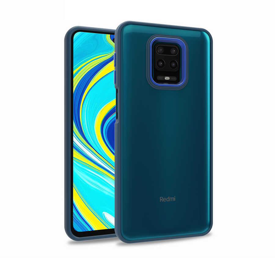 Xiaomi Redmi Note 9S Kılıf Zore Flora Kapak Mavi