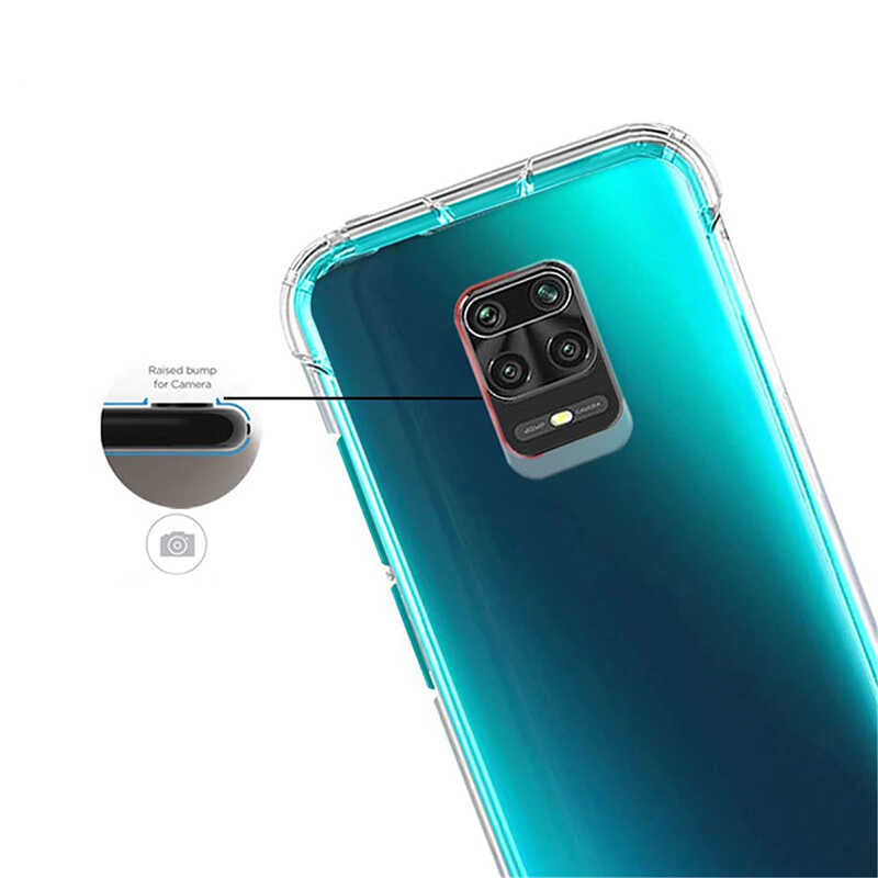 Xiaomi Redmi Note 9S Kılıf Zore Nitro Anti Shock Silikon Renksiz