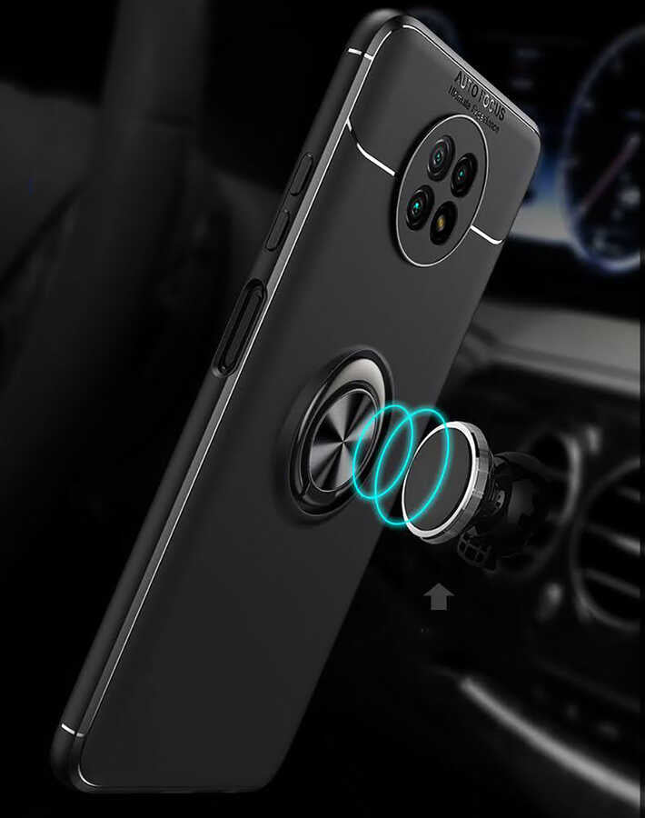 Xiaomi Redmi Note 9T Kılıf Zore Ravel Silikon Kapak Siyah-Kırmızı