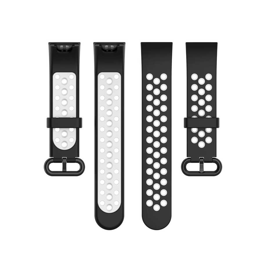 Xiaomi Redmi Watch 2 Lite KRD-02 Silikon Kordon Siyah-Kırmızı