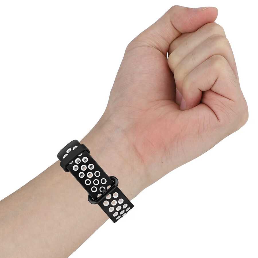 Xiaomi Redmi Watch 2 Lite KRD-02 Silikon Kordon Siyah-Kırmızı