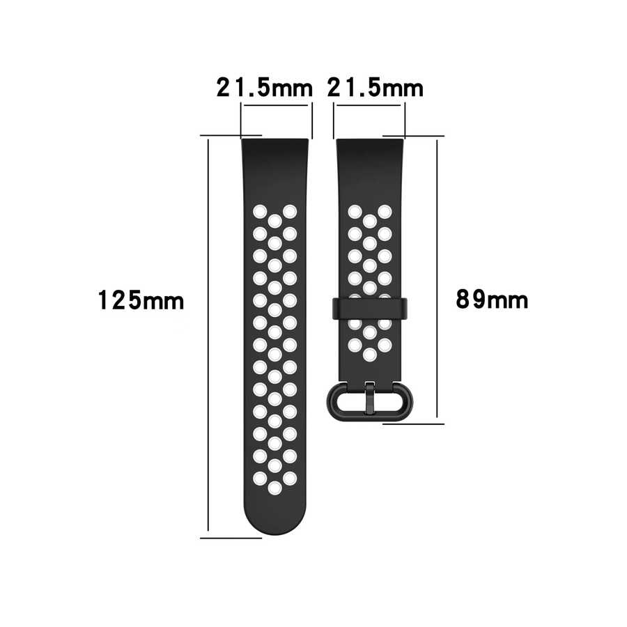 Xiaomi Redmi Watch 2 Lite KRD-02 Silikon Kordon Siyah-Kırmızı