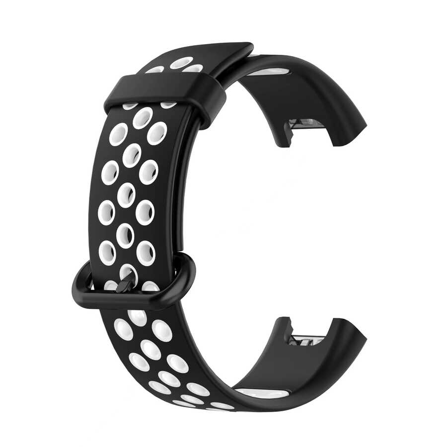Xiaomi Redmi Watch 2 Lite KRD-02 Silikon Kordon Siyah-Kırmızı