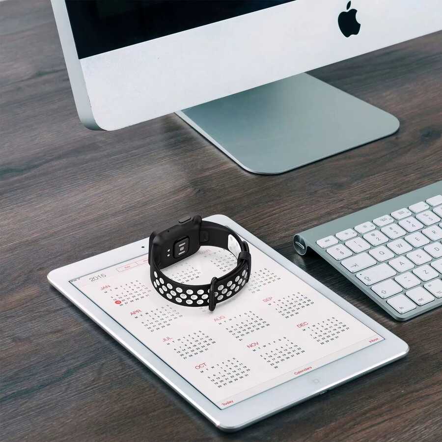 Xiaomi Redmi Watch 2 Lite KRD-02 Silikon Kordon Siyah-Yeşil