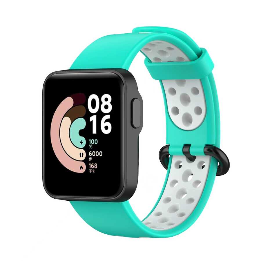 Xiaomi Redmi Watch 2 Lite KRD-02 Silikon Kordon Yeşil-Beyaz