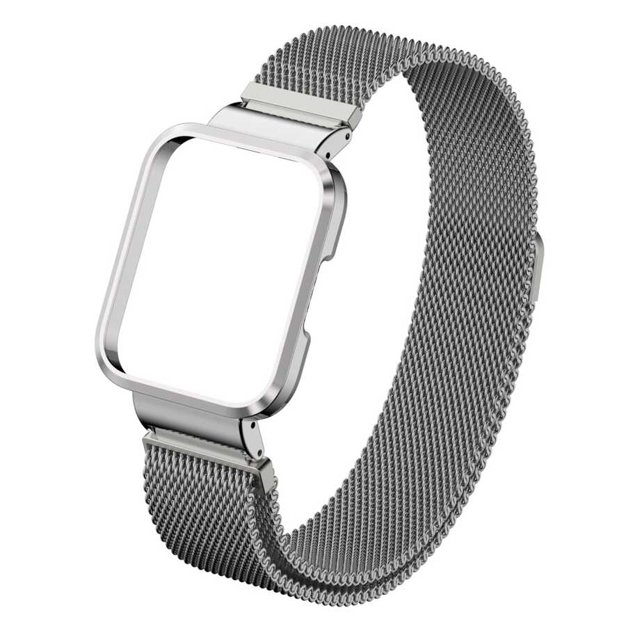 Xiaomi Redmi Watch (Mi Watch Lite) Zore KRD-58 Metal Kordon Mor