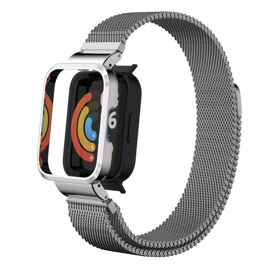 Xiaomi Redmi Watch (Mi Watch Lite) Zore KRD-58 Metal Kordon Lila