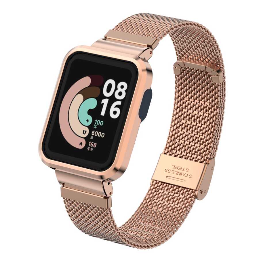 Xiaomi Redmi Watch (Mi Watch Lite) Zore KRD-59 Metal Kordon Gümüş