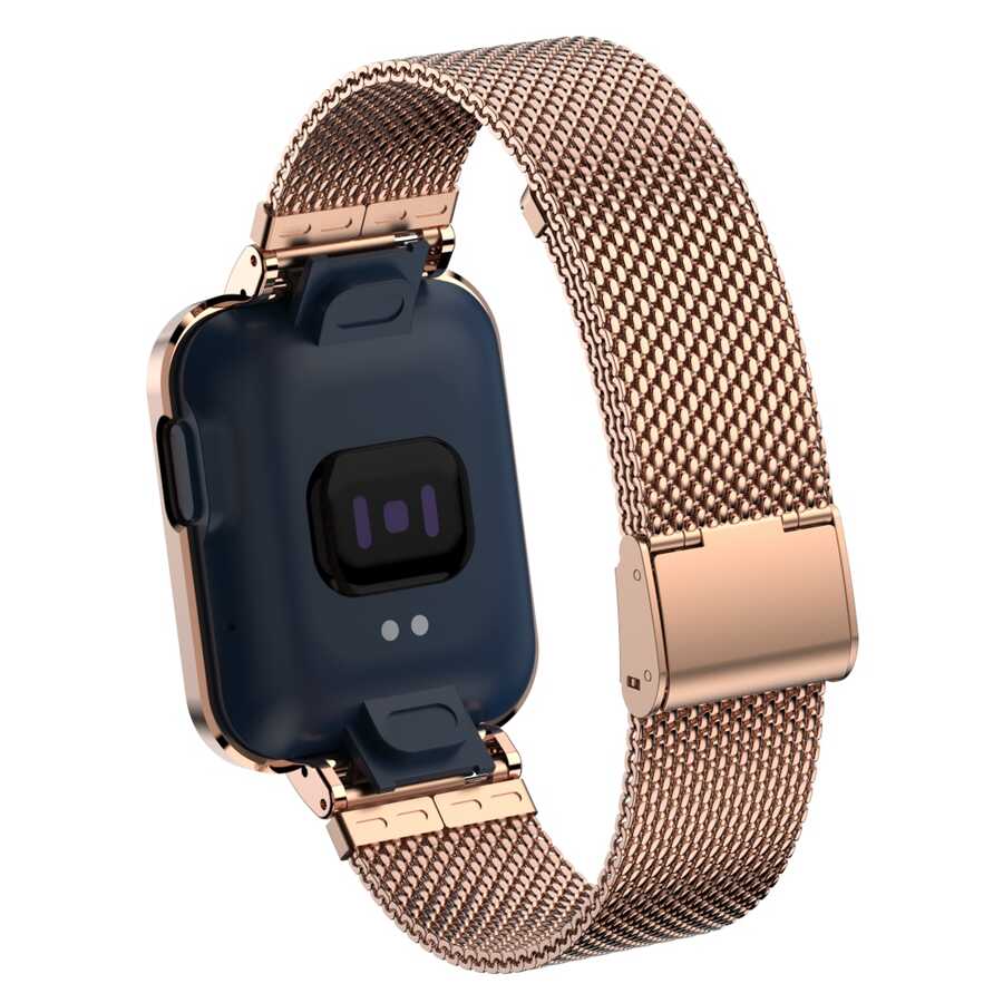 Xiaomi Redmi Watch (Mi Watch Lite) Zore KRD-59 Metal Kordon Siyah