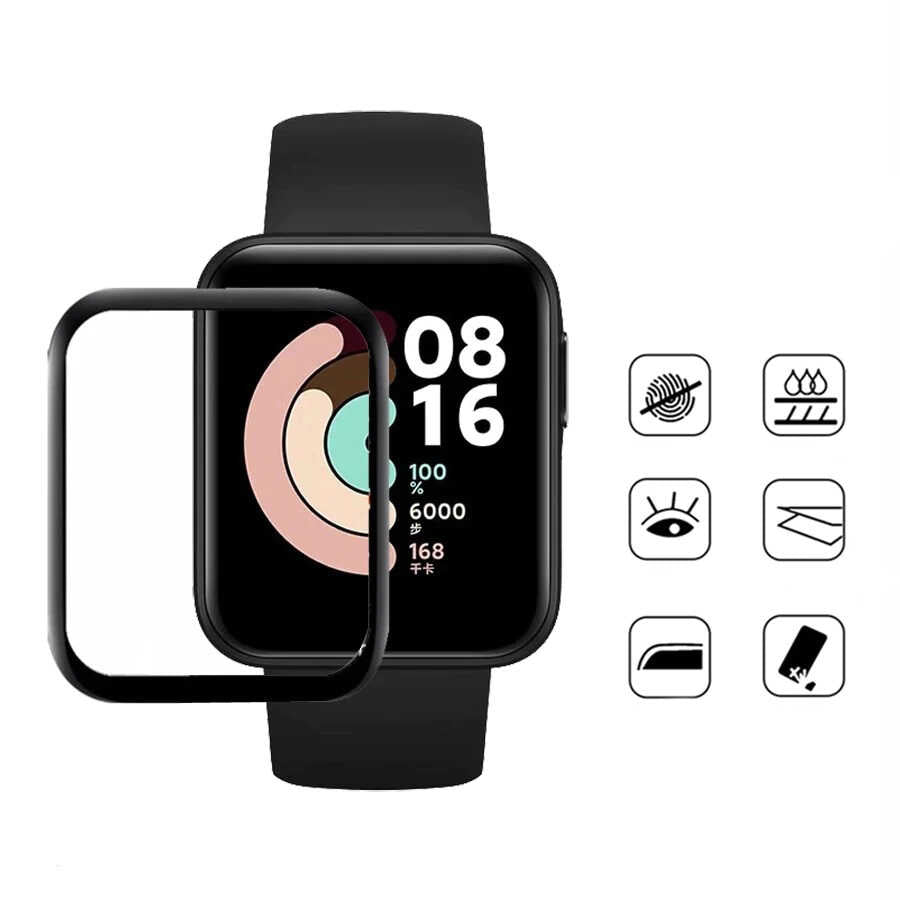 Xiaomi Redmi Watch (Mi Watch Lite) Zore PMMA Pet Saat Ekran Koruyucu Siyah