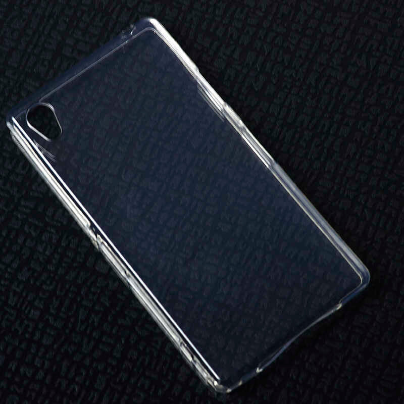 Xperia Z1 Kılıf Zore Süper Silikon Kapak Renksiz