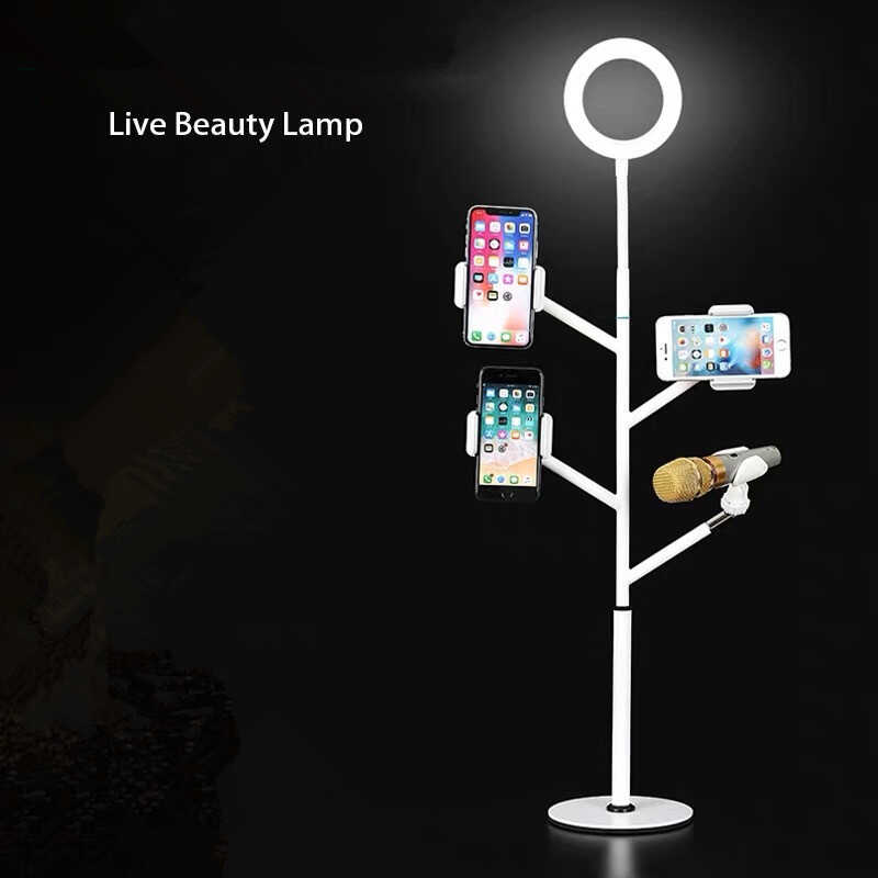 Zore Professional Live Stream Işıklı Telefon Tutucu Ring Light Siyah