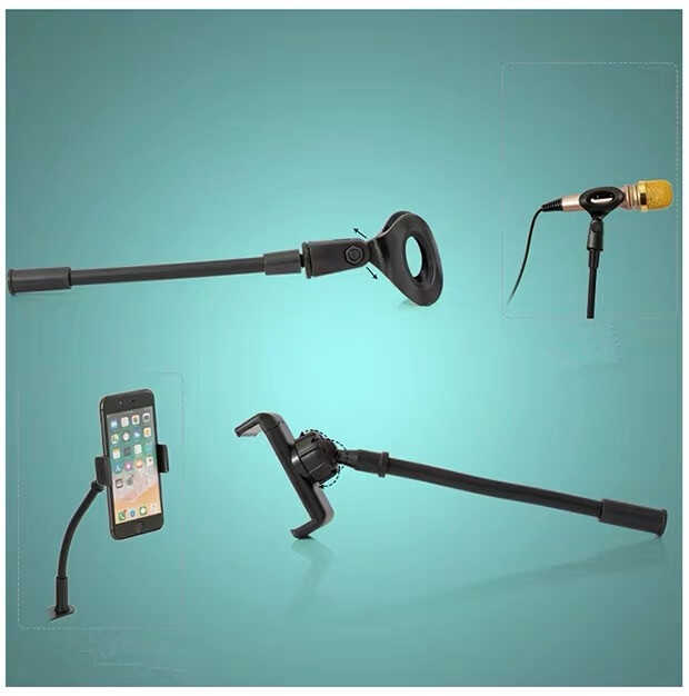 Zore 5 in 1 Işıklı Telefon Tutucu Ring Light Siyah