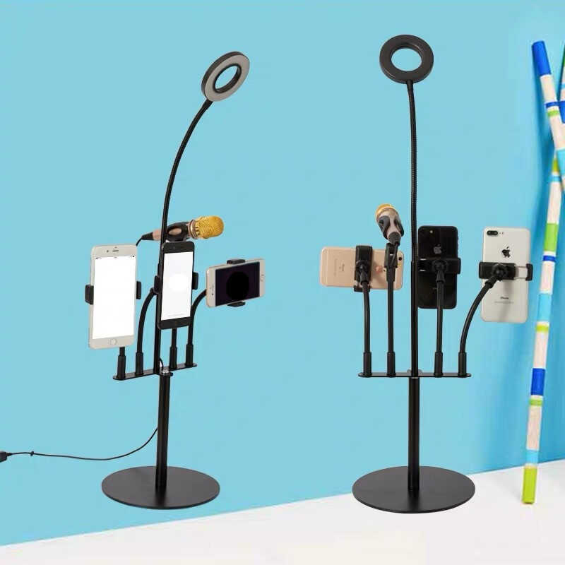 Zore 5 in 1 Işıklı Telefon Tutucu Ring Light Siyah