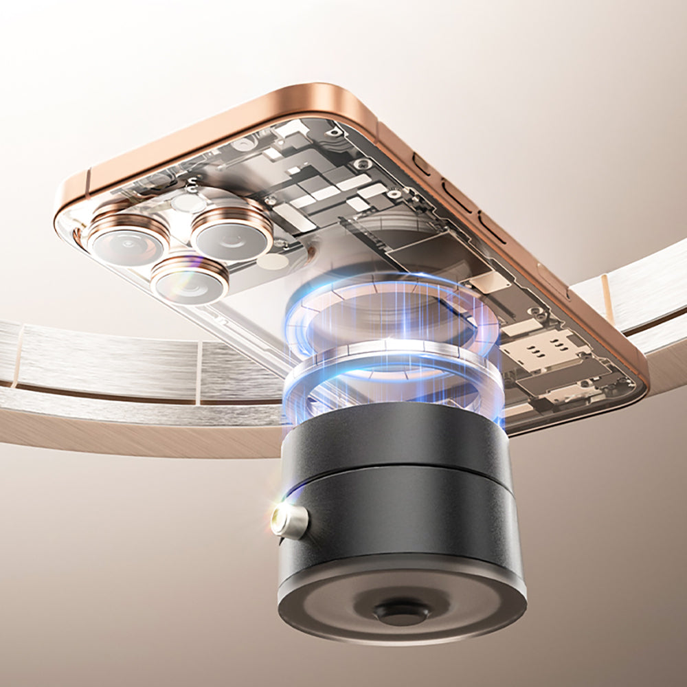 Zore A2 Vakum Özellikli 360 Derece Dönebilen Magnetik Telefon Tutucu Siyah