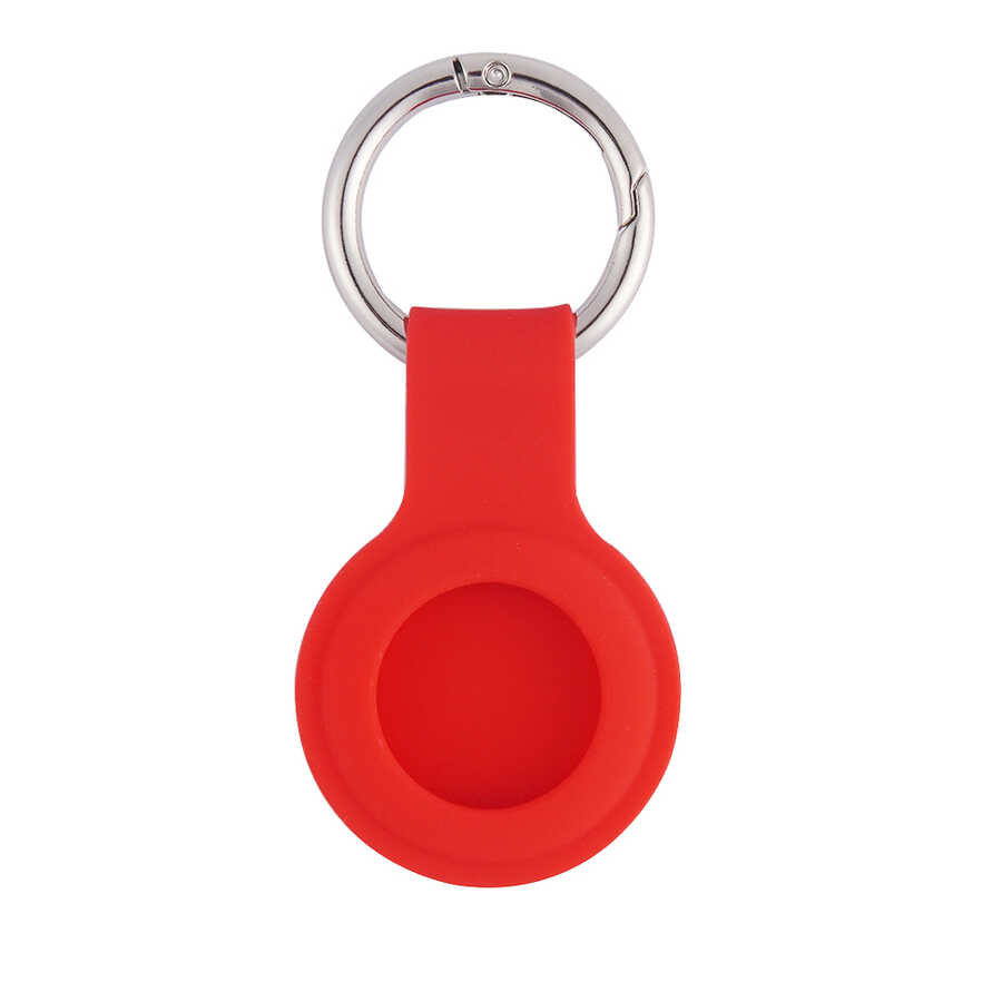 Zore Airtag 01 Silikon Anahtarlık Kırmızı