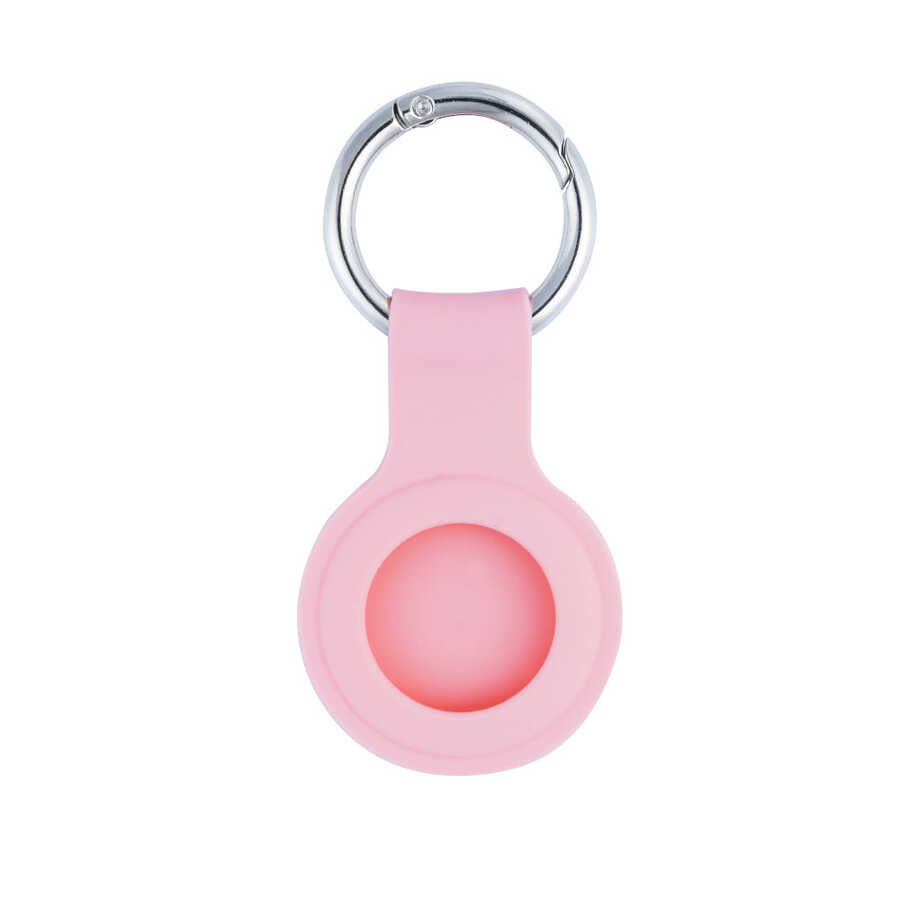 Zore Airtag 01 Silikon Anahtarlık Pembe Açık