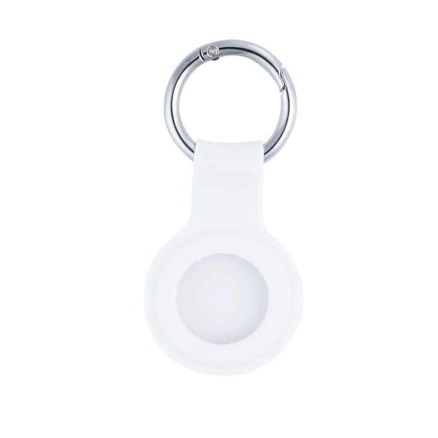 Zore Airtag 01 Silikon Anahtarlık Beyaz