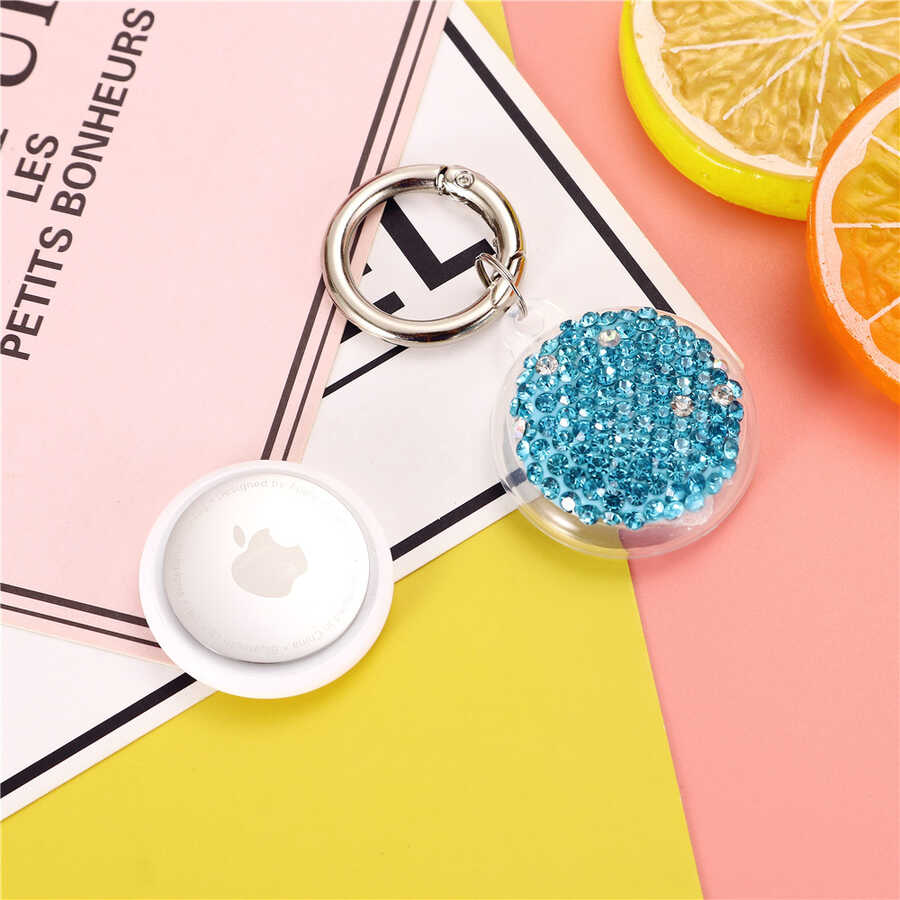 Zore Airtag 03 Silikon Anahtarlık Mavi