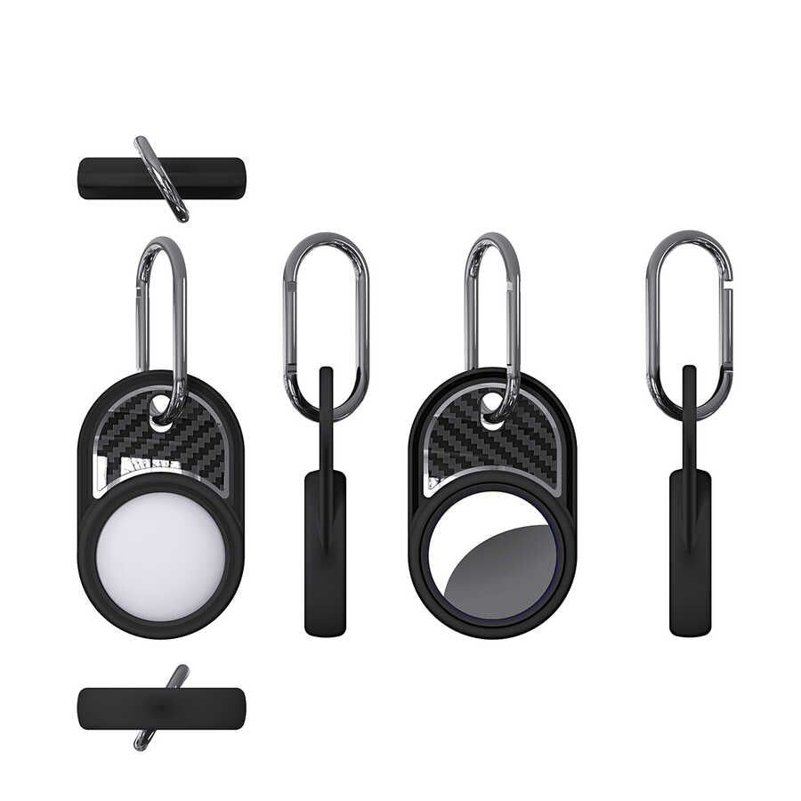 Zore Airtag 05 Silikon Anahtarlık Siyah